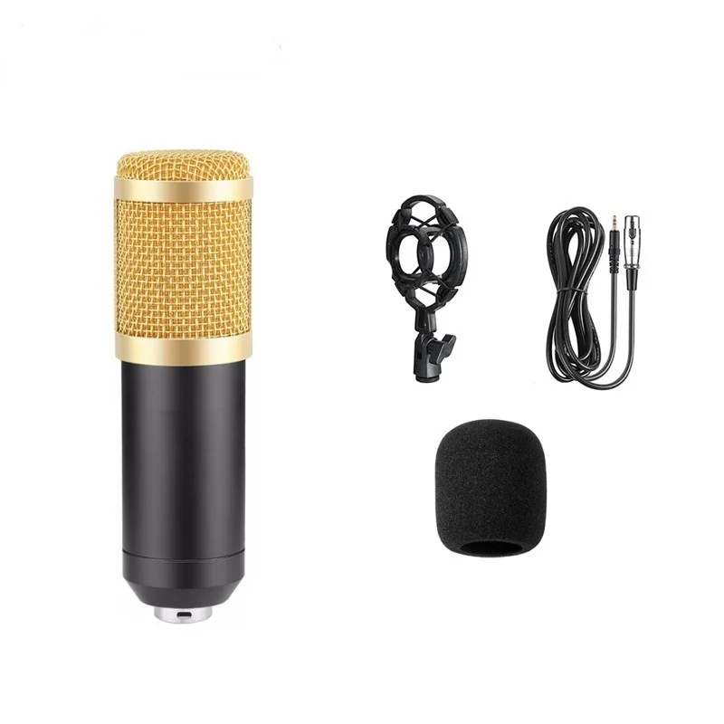 BM800 콘덴서 마이크 브래킷, 3.5mm 오디오 USB V8 사운드 카드, 금속 쉘 지원, 휴대폰 컴퓨터 라이브 K 노래 녹음