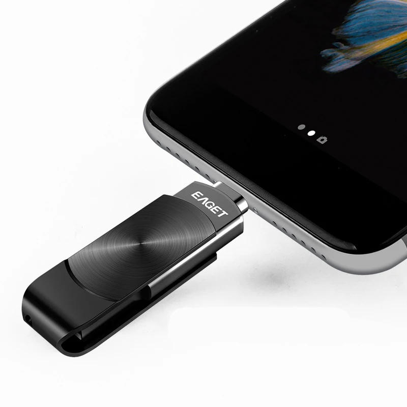 Eaget USB 3,0 металлический USB флеш-накопитель MFI для iPhone 6/6s7/7 plus/8/plus/iPAD/Android/Tablet/PC 64 Гб 128 ГБ