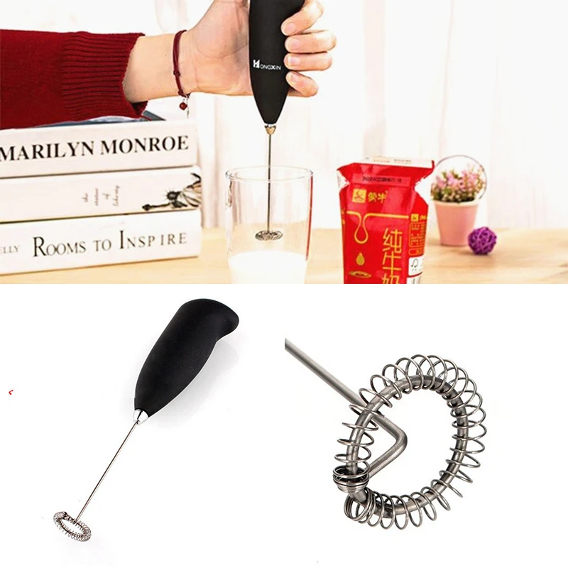 Milk Frother Drink Mixer for Coffee Cappuccino Matcha Mini Whisk Kitchen Utensils Cream Blender Battery Cooking Tool