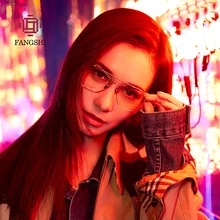 Женская мода, полигональные бета-титановые очки, оправа, оптические, прозрачные, корейские, ретро, круглые очки для близорукости, оправа# IP6035