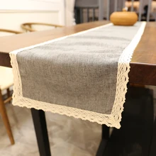 DaoRier 2PCS Noel Table Deco Chemin de Table Toile de Jute Nappe de No/ël Lavable pour F/ête