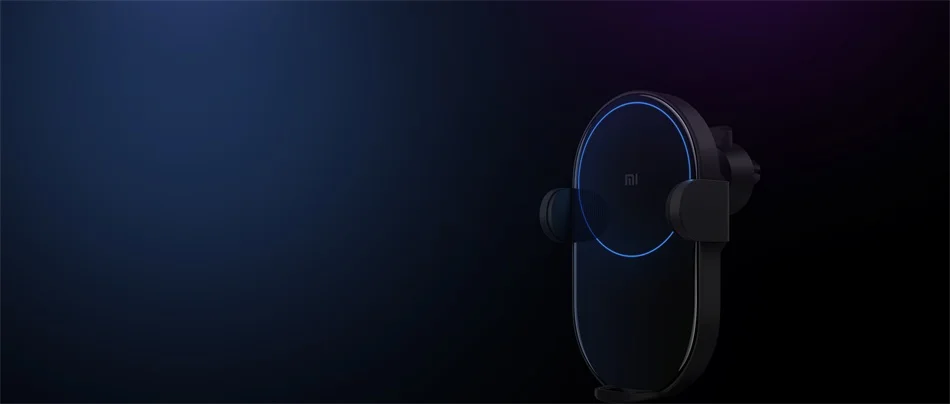 Original Xiaomi Mijia Wireless Car Charger 20W Max Electric Auto Pinch 2.5D Glass Ring Lit For Mi 9 (20W) MIX 2S  3 (10W) Qi (3)