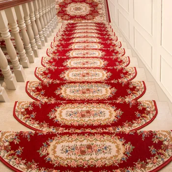 

European-style Household Semicircular Stair Mats Glue-free Self-adhesive Mats Non-slip Mats Solid Wood Stairs Carpet Mats