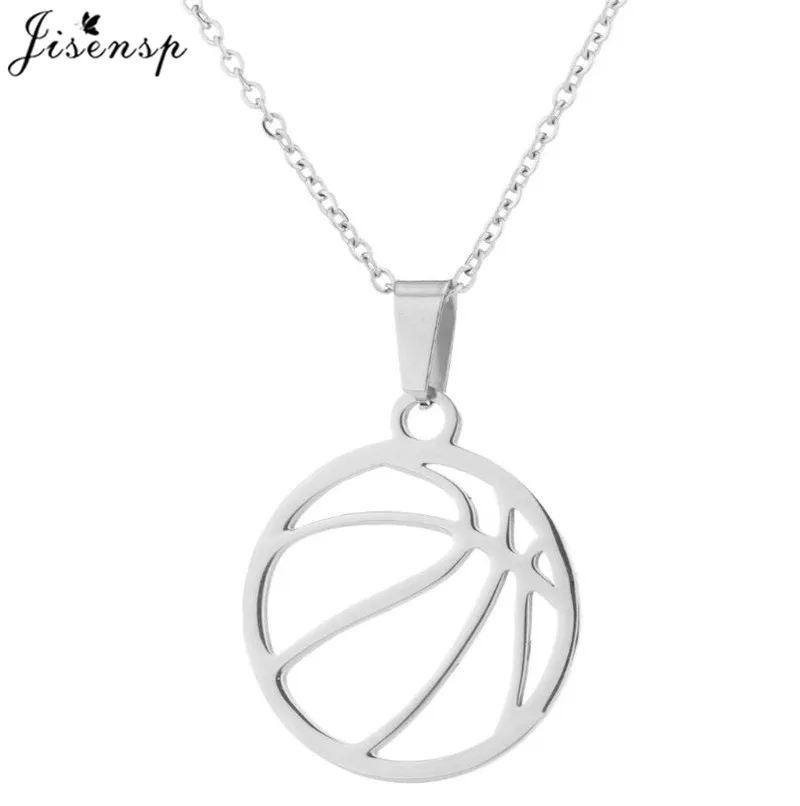 1 pezzo Collana con ciondolo a forma di pallacanestro/pallavolo in acciaio inossidabile, regalo a tema sportivo per amici (unisex) | SHEIN ALIA