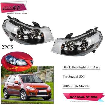

ZUK Pair Black Front Bumper Headlight Headlamp Modified Kit For Suzuki SX4 2006-2016 Head Light Head Lamp Upgrade Set With Wires