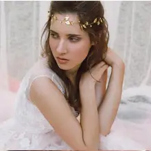 Свадебные аксессуары для волос невесты золотой ободок тиара и свадебные головные уборы украшение на голову в форме листа шиньон принцесса украшения для волос