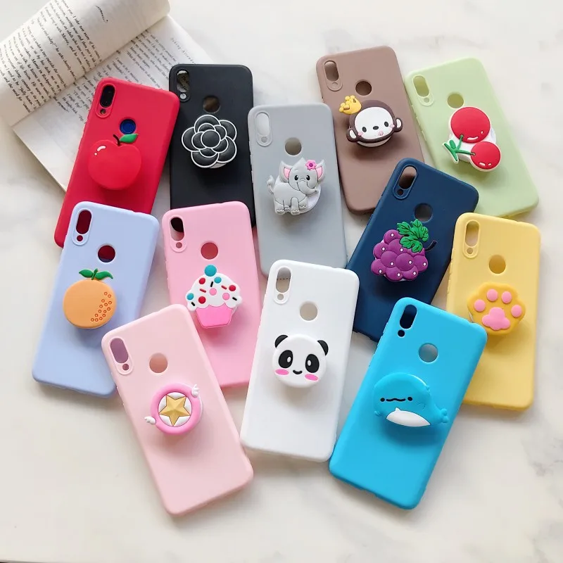 Cute 3D Cartoon Bear Fruit Silicone Holder Soft Phone Case For Oneplus 1 + 6 6T 7 7Pro T Pro 7T 7TPro Cover | Мобильные телефоны и