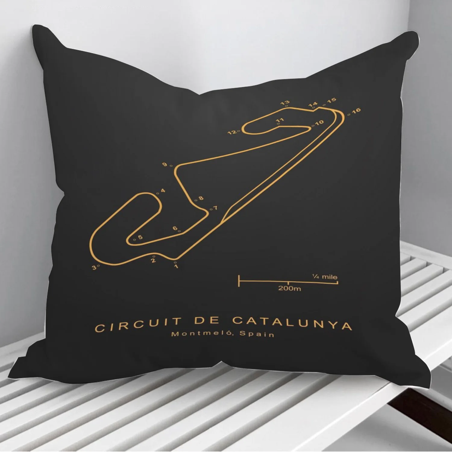 

circuit de catalunya Pillowcase Decorative Sofa Cushion Case Bed Pillow Cover Home Decor Car Cushion Cover 45*45cm