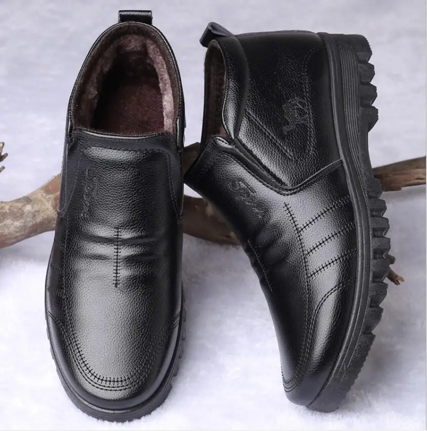 Роскошные Брендовые мужские зимние ботинки; очень теплые мужские ботинки из водонепроницаемой кожи высокого качества; мужские походные ботильоны; Рабочая обувь