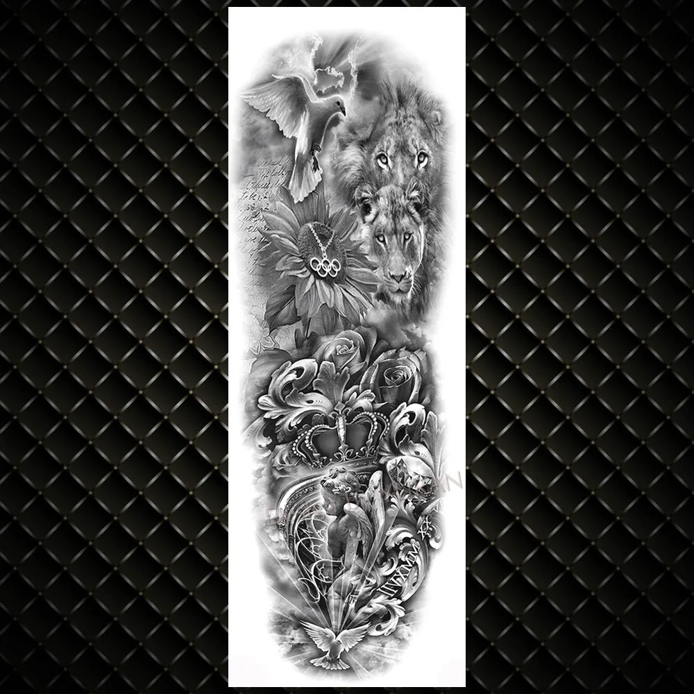 YURAN, реалистичные временные татуировки с полным цветком на руку для мужчин и женщин, розы, сглаза, поддельные татуировки, наклейки, Водная передача, боди-арт, татуировки