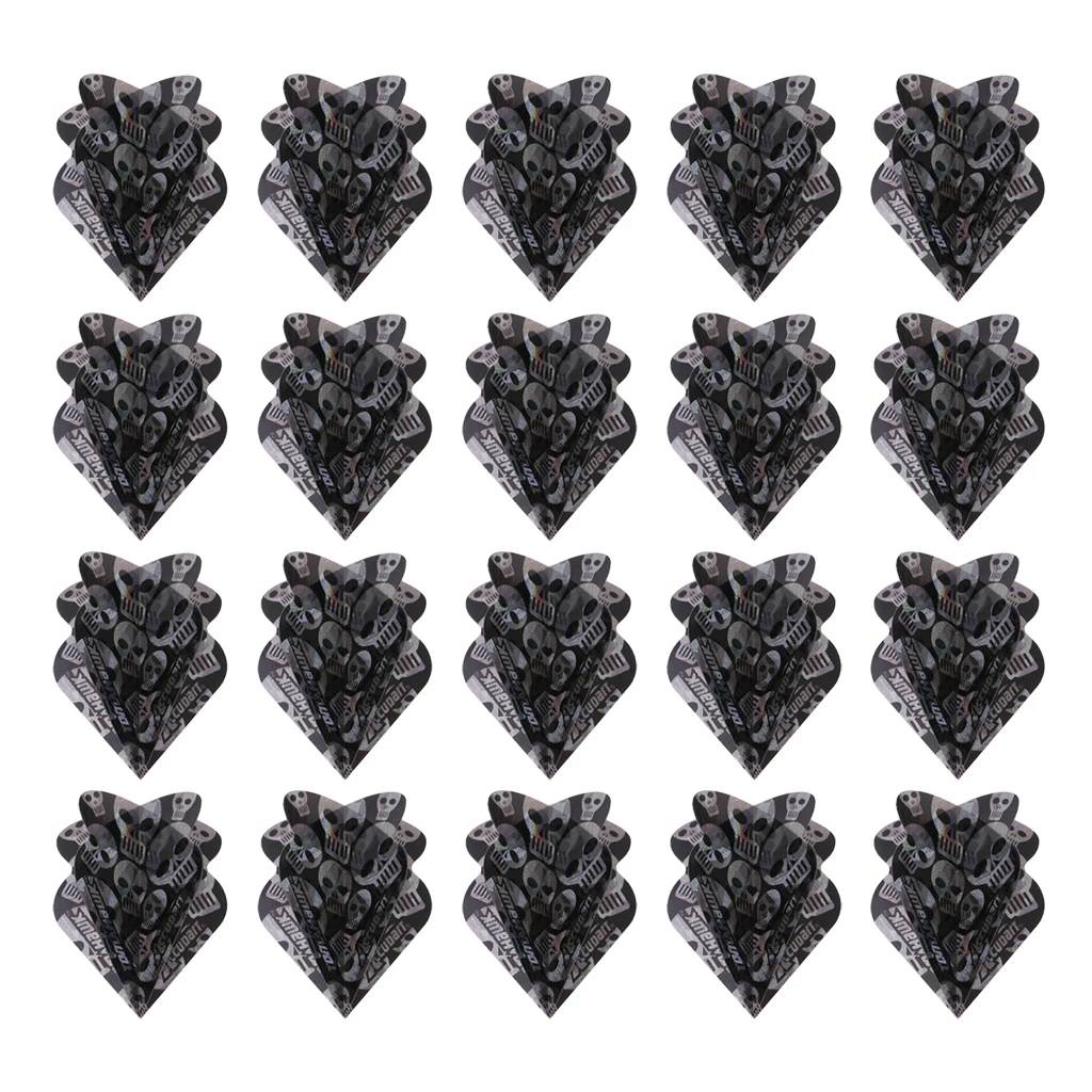 20pcs Dart Flights Standard Geometric Patterns Darts Flights Protectors Darts Accessories Kit