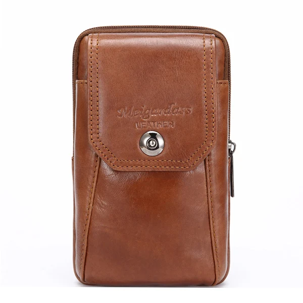 MEIGARDASS мужской поясной ремень из натуральной кожи забавная сумка на пояс мужской Сотовый/Мобильный телефон сумка-монетница поясная сумка для путешествий - Цвет: 6023 brown
