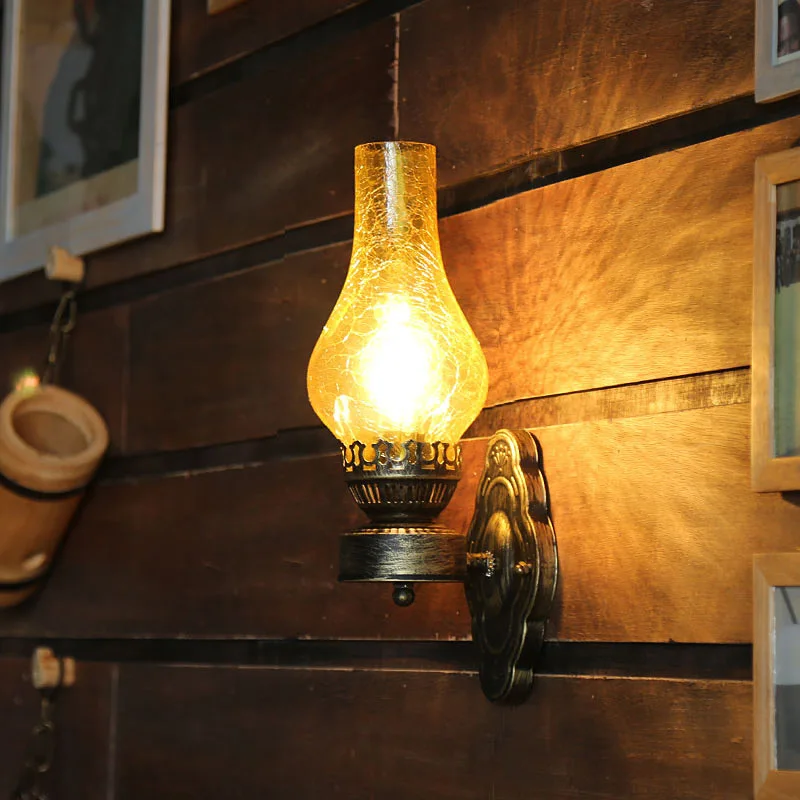 

Kerosene Wall Lamp Bar Vintage Glass Wall Lights for Home Loft Industrial Decor Bedroom Bedside Bathroom Mirror Light Fixtures
