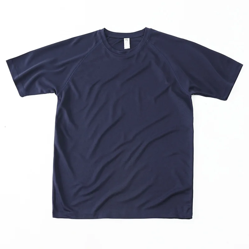 Новая летняя мужская и женская футболка с коротким рукавом, быстросохнущая футболка с логотипом на заказ, Студенческая спортивная командная одежда, сделай сам - Цвет: Navy