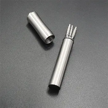 

Pocket Travel Pocket Toothpick Holder Waterproof Stainless Steel Pill Case Box Container With Key Ring Titanium Alloy