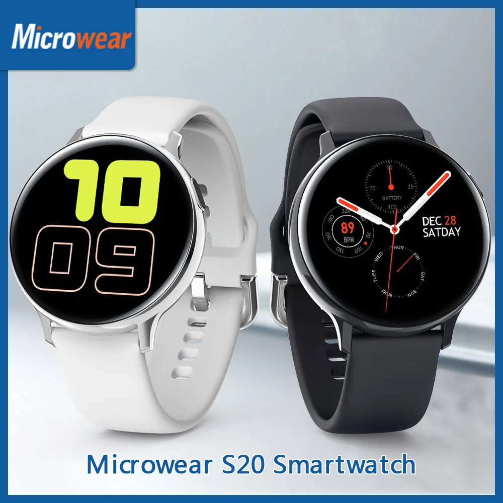 

S20 Smartwatch Microwear ECG Health Tracker IP68 Waterproof Message Reminder Multi-Sport Bluetooth Music L13 SG2 Smart Watch