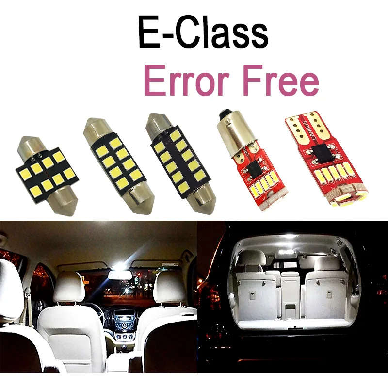 

100% White Error Free LED Bulb Interior Dome Map Light Kit For Mercedes Benz E class W210 W211 W212 S210 S211 S212 (1995-2015)