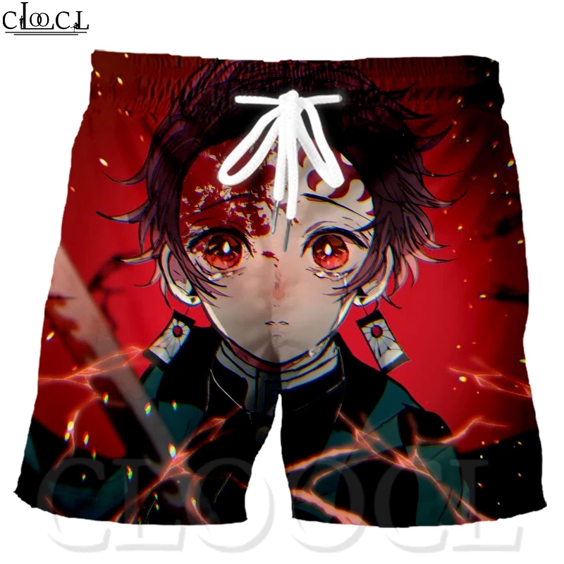 Мужские спортивные шорты CLOOCL Kimetsu No Yaiba с 3D принтом модные летние свободные для