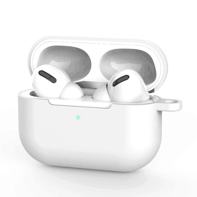 Чехол для Apple Airpods Pro, беспроводной Bluetooth чехол для наушников, мягкий ТПУ чехол ярких цветов для Air Pods Pro 3, чехол с крючком - Цвет: WH