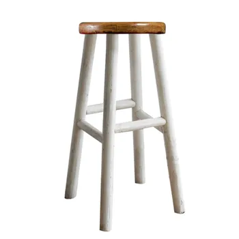 

American Loft Solid Wood Bar Chair Creative High European Simple