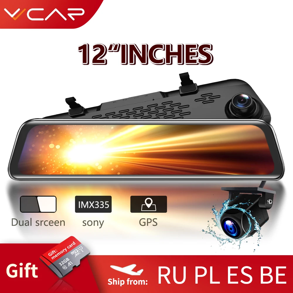 JADO Stream зеркало заднего вида Dvr dash cam era avtoregistrator 10 ips сенсорный экран Full HD 1080 P