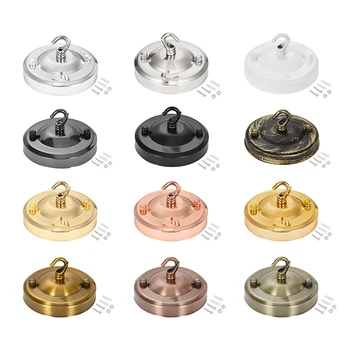 

uxcell 1Pcs Retro Light Canopy Kit with Hook, Vintage Chandelier Ceiling Plate, for Light Fitting Accessory DIY, 104mm 4.1"