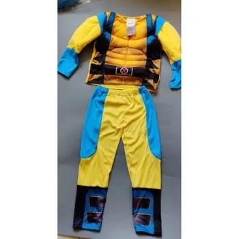 Movie Avengers Wolverine Costume Suit Kids Halloween X Men Superhero Superman Party Cosplay Fancy Dress