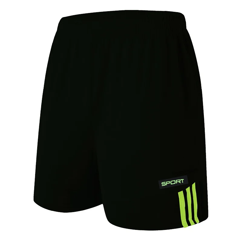 Мужские шорты для бега Свободные тренировочные марафонские быстросохнущие фитнес-гольфы спортивные шорты с карманами плюс пляжные шорты для бега - Цвет: Black