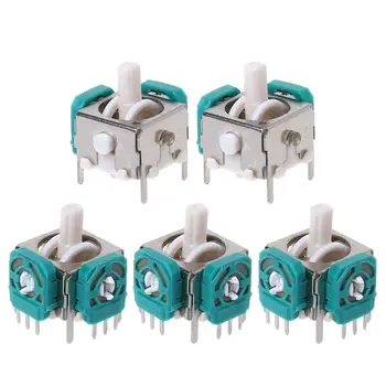 

5PCS 3D Analog Joysticks Sensor Module Stick Replacement Repair Parts Game Accessoires for Nintendo NGC Gamecube Controller