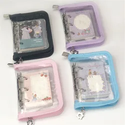 Classeur Transparent à 3 trous pour carnet de notes, mignon et créatif, à feuilles mobiles, anneau pour livre à main, dossier Portable, planificateur pour journaux scolaires 