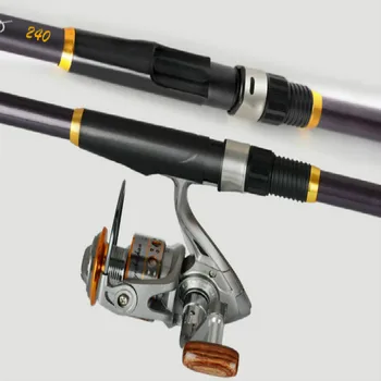 

1.8m-3.6m Telescopic Fishing Rod Spinning Reel Hard Distance Throwing Canne Rock Wedkarstwo Pole Vara De Pesca Fishing Gear