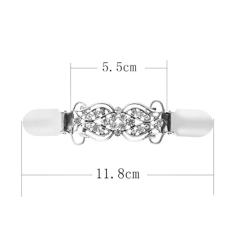 Fashion Sweater Cardigan Clips Keeper Shawl Duck Clip Buckles Clothes Decor Beaded Crystal Pin Brooch Metal Buckle Gifts
