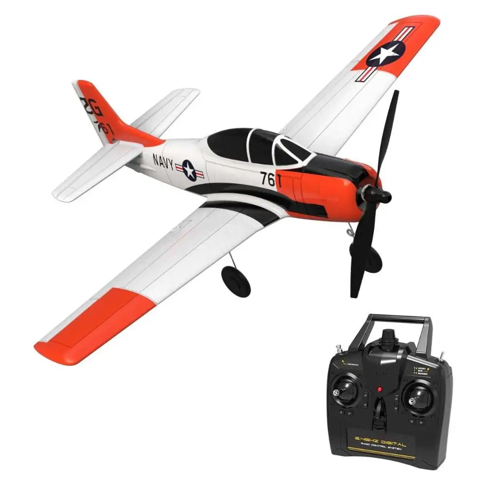 New Product!!! VOLANTEXRC T-28 400mm 4CH RC Airplane RC Warbird with Xpilot Stabilizer / One-key Aerobatic RTF 761-9