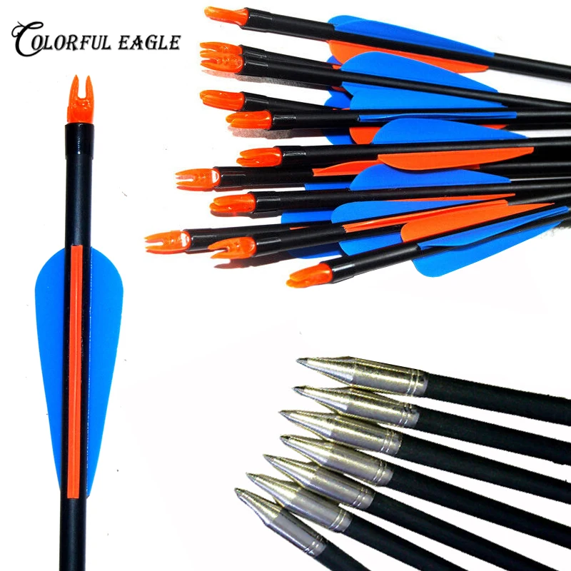 6 30pcs 28/29/30/31.5 inch Archery Fiberglass Arrow 8mm Shaft Targeting