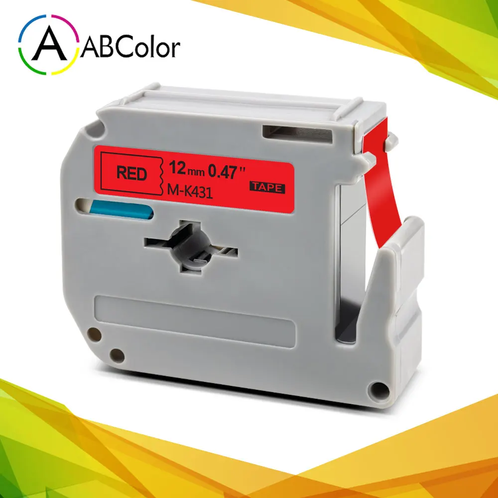 For Brother MK 431 Label Black on Red MK-431 mk431 P touch Tape 12mm Printer Ribbon Maker | Компьютеры и офис