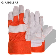 QIANGLEAF брендовые рабочие перчатки Для мужчин рабочие сварочные перчатки защитные износостойкие перчатки QY1643