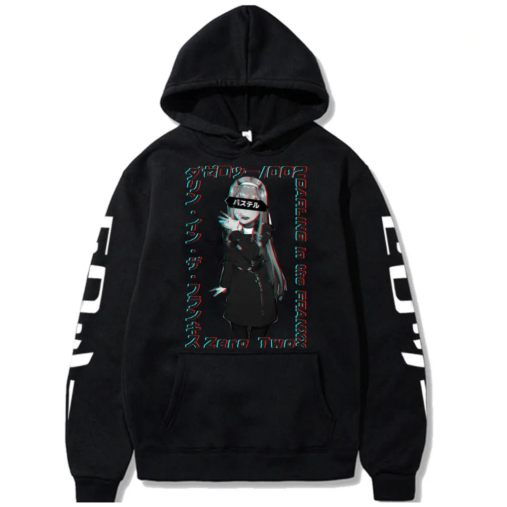 

DARLING in the FRANXX Print Hoodies Sweatshirts Harajuku Cool ZeroTwo Casual Sway Street Style Hoodie Loog Sleeve Sportswear