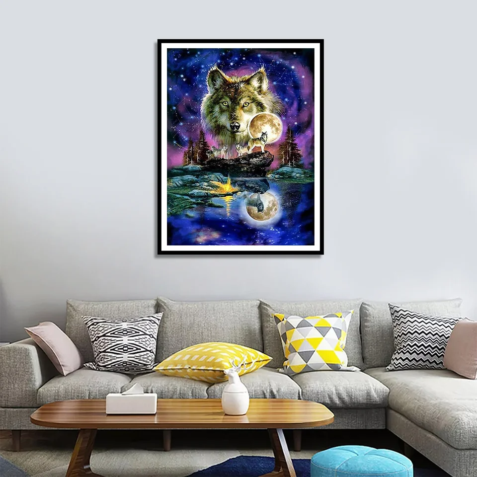EverShine Diamond Painting Wolf Animal Diamond Mosaic Picture Rhinestones 5D DIY Beaded Embroidery Full Square Art Home Decor diamond painting
