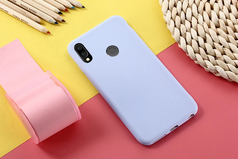 TRISEOLY для huawei P20 Lite чехол простой сплошной цвет Бампер Мягкий силиконовый защитный чехол для huawei P20 Lite чехол