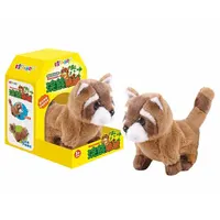 Electronic Plush Raccoon Toy Walk Robot Animal Electric Procyon Lotor Pet With Music Funny Bear Toys For Children Birthday Gift 1