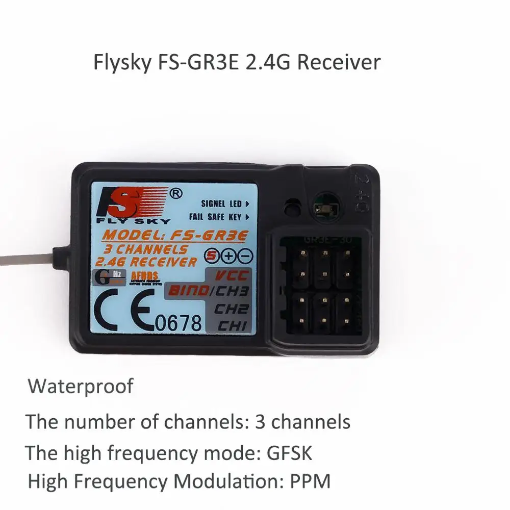 2.4g à Prova Água para Fs-i6x Flysky Receptor d' Fs-i6 Fs-t6 Fs-i10 Fs-gt2 Fs-gt2b Fs-gt3b Fs-gt3 Transmissor 2pcs 3ch Fs-gr3e - Image 2
