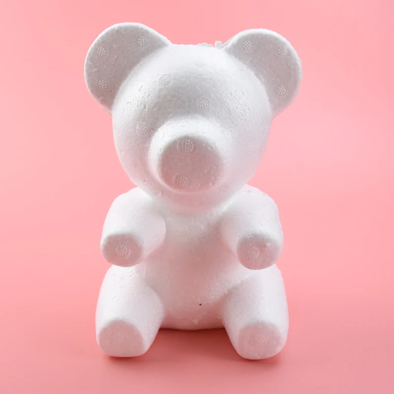 1pcs 20cm/30cm Artificial Flowers Foam Teddy Bear of Roses Mold DIY Gifts Polystyrene Styrofoam Wedding Valentine's Day Present