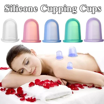 

Silicone Slimming Anti Cellulite Silicone Hygroscopic Tank Cups Vacuum Jars Suction Cups Facial Cup Vacuum Cup