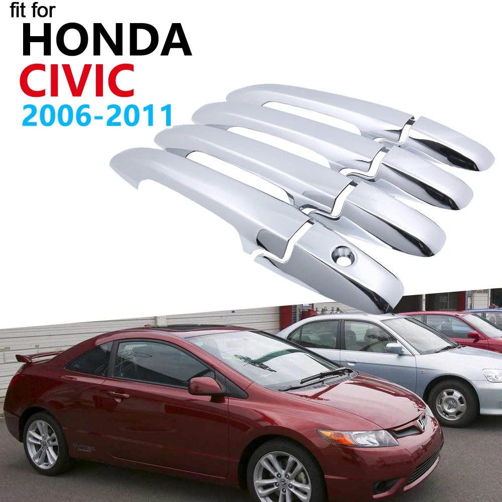 Роскошный хромированный комплект обшивки внешней ручки двери для Honda Civic 2006 ~ 2011 MK8