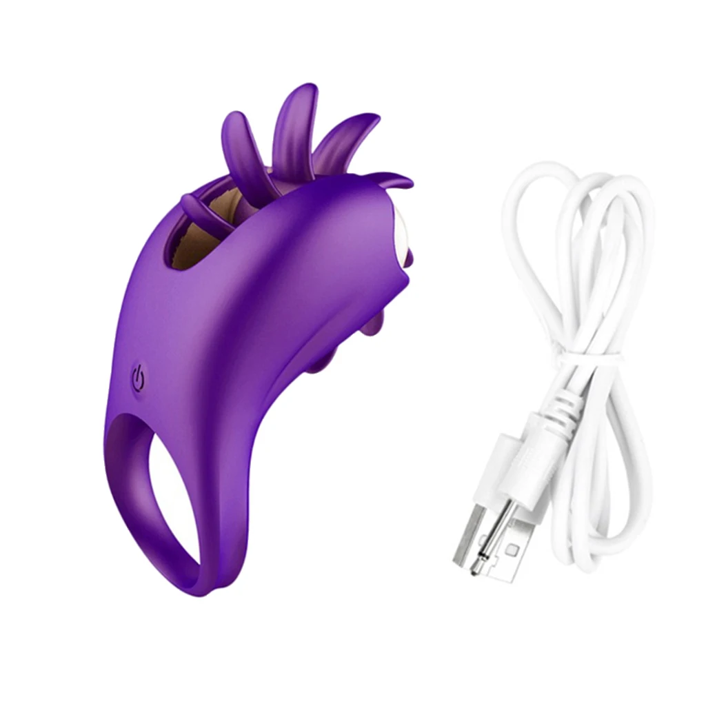 USB Charging Male Delay Lasting Premature Lock Fine Ring Couple Games Massager Wand Premature Lock Vibrating Ring