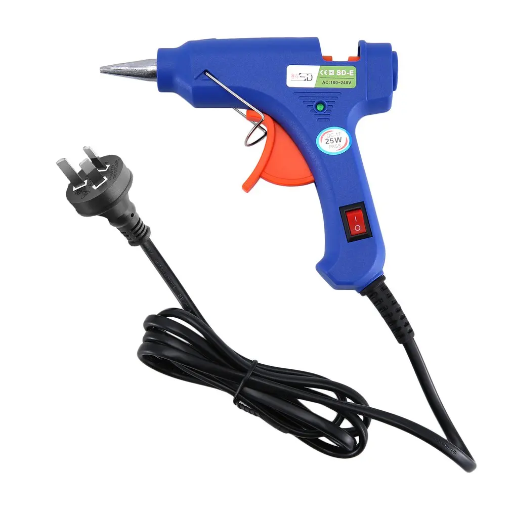 SD SD-E 25 Вт термоклеевой пистолет тепловые пушки для DIY ручной работы игрушки ремонтные Инструменты Электрические термоклеевые пистолеты - Цвет: Синий