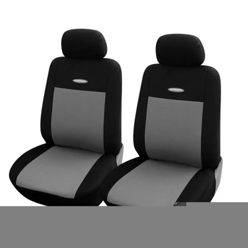 2 Pieces Set Universal Car Seat Covers Mesh Sponge Interior Accessories T Shirt Design Front Car Seat Cover For Car/Truck/Van - Название цвета: Gray