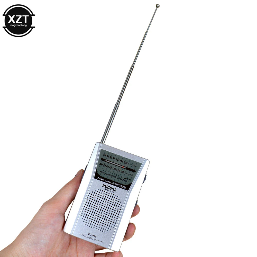 Карманная телескопическая мини антенна AM/FM 2 диапазонный радиоприемник 88 108 МГц с