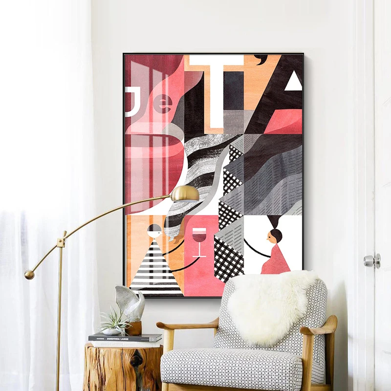 Abstract Geometry Line Wall Art Nordic Posters And Prints Canvas Paintings Modern Wall Pictures For Living Room Minimalist Decor