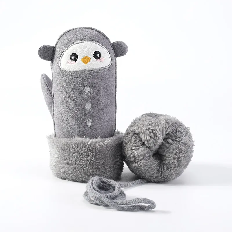 Promotion_ продвижение тактические перчатки мультфильм полный палец теплые толстые варежки Зимние Лыжные зимние перчатки ветрозащитные перчатки